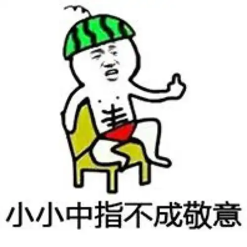  竖中指表情包大全小小中指不成敬意