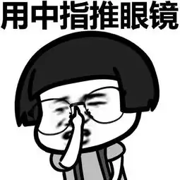 推眼镜蘑菇头表情包
