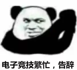  游戏表情包丨电子竞技繁忙,告辞