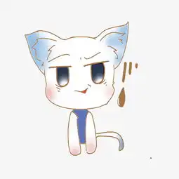  小猫无语汗颜卡通表情图片素材其他格式下载动漫人物大全