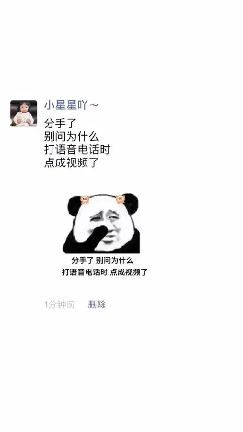  分手了,别问为什么,打语音的时候不小心点成视频了每日迷惑行为沙雕操作表情包小可爱已上线