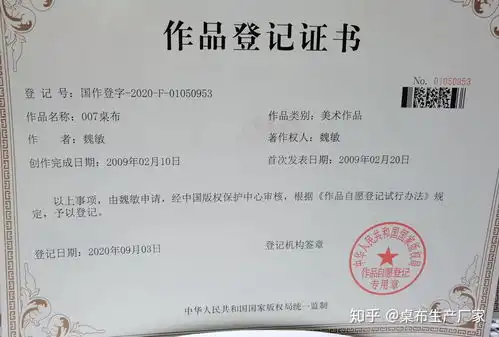  美术作品登记证书著作权公开发表声明