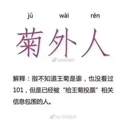  创造101王菊逆袭登第一粉丝制表情包拉票超有才