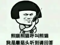  金馆长蘑菇头熊猫对讲机表情包