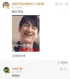  网友表情包群嘲林更新,林更新只回复了两个字