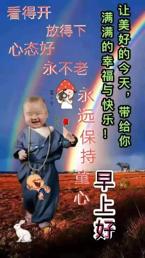  7月18日周日最新早上好问候动态表情图片暖心早上好图片表情祝福语录