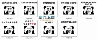  熊猫头比你瘦表情包下载比你瘦熊猫头表情包高清无水印极光下载站
