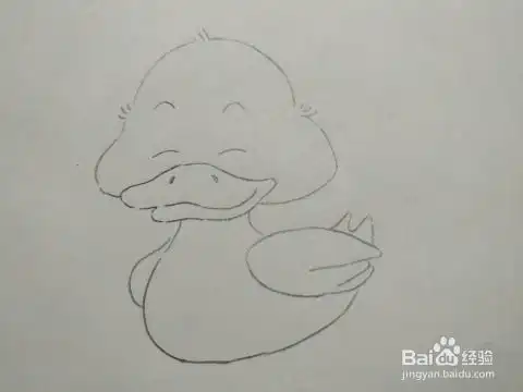 简笔画鸭子表情包开心一