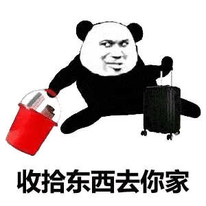  熊猫头表情包i等等我我瓶子快捡够了