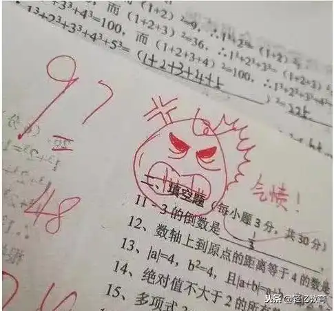  女老师批改试卷很有才,自带一堆表情包,学生大呼老师太可爱