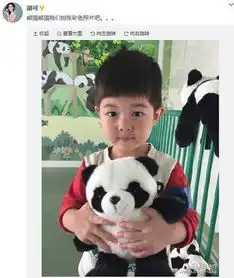  沙溢爱子抱熊猫玩偶卖萌网友小白展堂