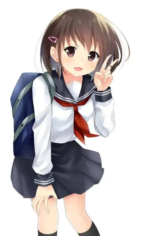  手机壁纸二次元校园女生水手服byb站盐泽2020年5有3日