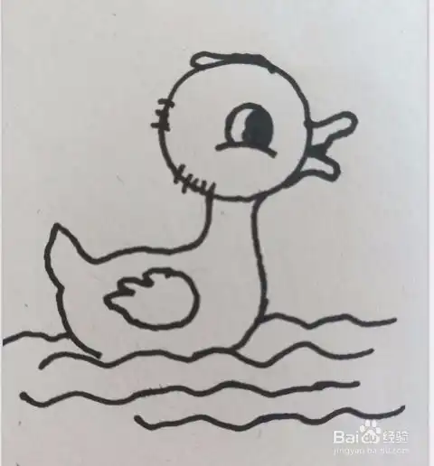  春江水暖鸭先知,小鸭太可爱了,简笔画步骤图