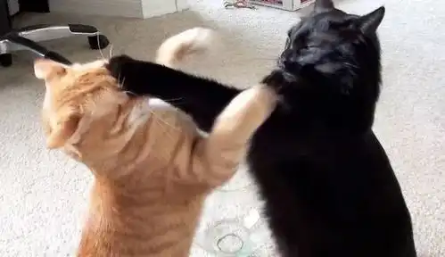  推主家的黑猫跟橘猫从小非常要好,然而当涉及到吃的后