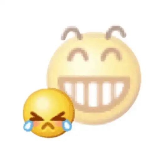  小黄脸两幅面孔表情包
