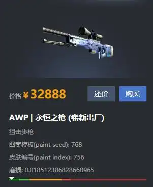  北欧荣光永恒之枪震撼csgo市场价格突破3万能否挑战龙狙地位
