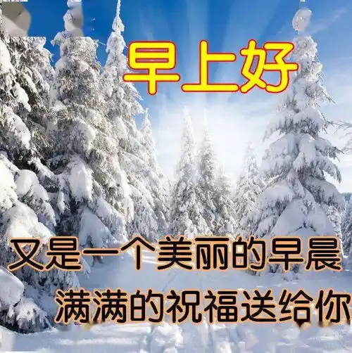  早上好祝福语动态表情图片,早安暖心问候短信