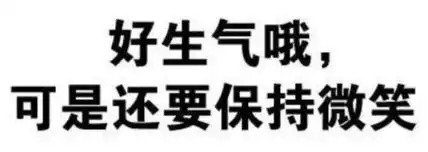  好生气保持微笑表情包