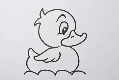  小鸭子简笔画