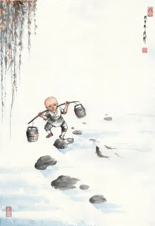  禅画小和尚表情包下载量突破100万人
