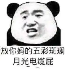  熊猫头斗图表情包放你妈的五彩斑斓月光电缆屁