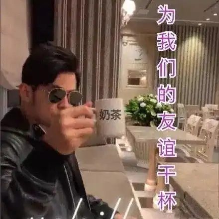  表情包为我们的友谊干杯表情包